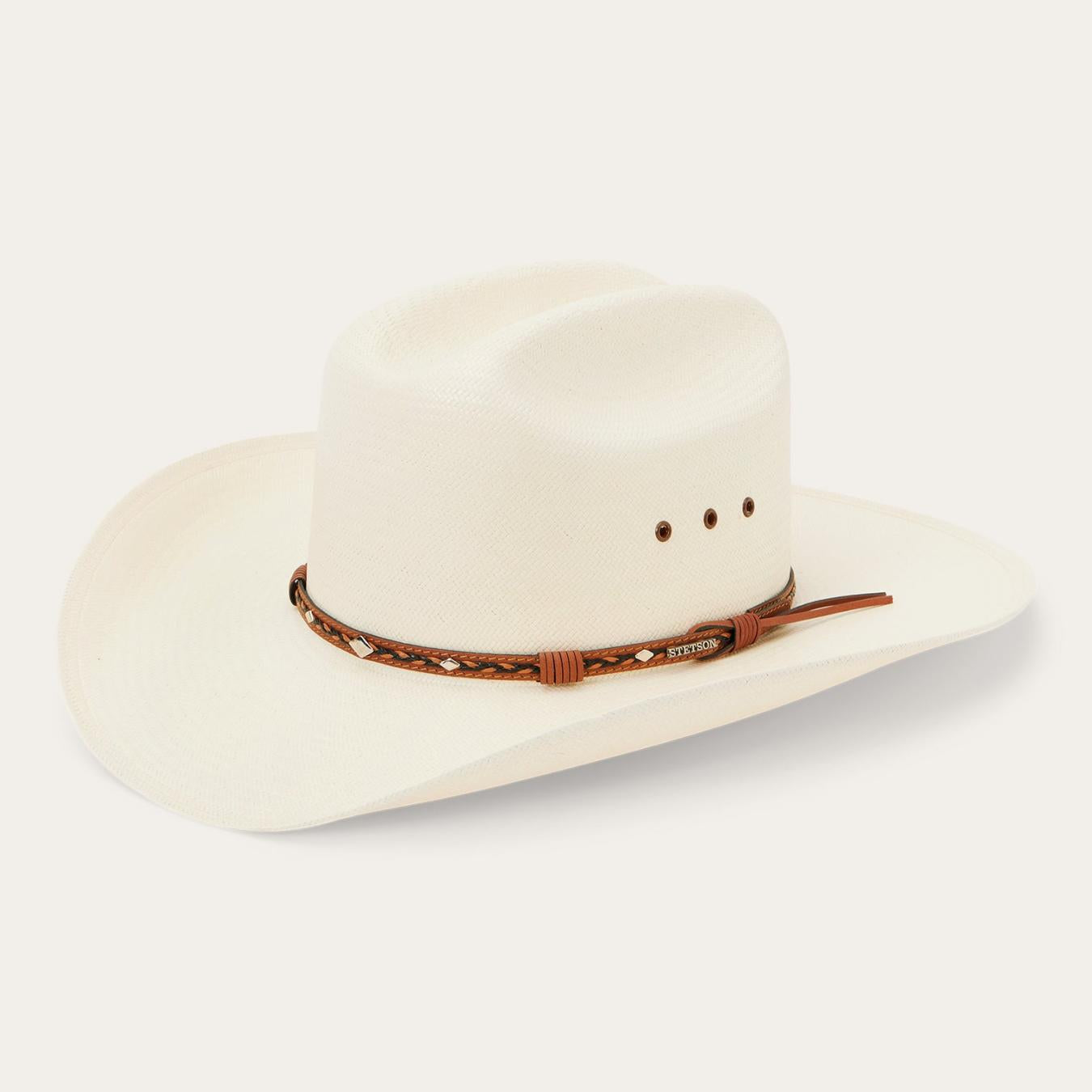 Men/Women Western Stetson Ocala 8X Straw Cowboy Hat Natural