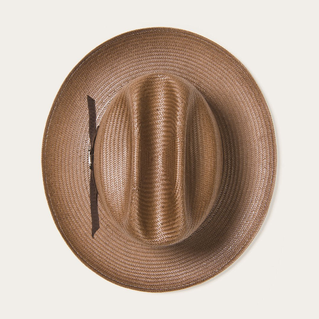 Men/Women Western Stetson Open Road Vented Straw Cowboy Hat Chocolate