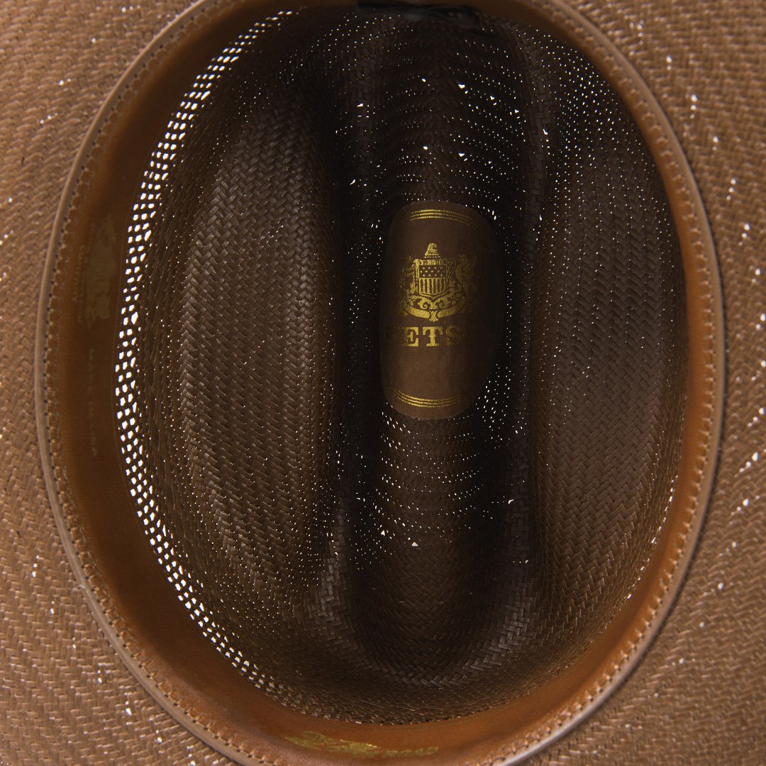 Men/Women Western Stetson Open Road Vented Straw Cowboy Hat Chocolate