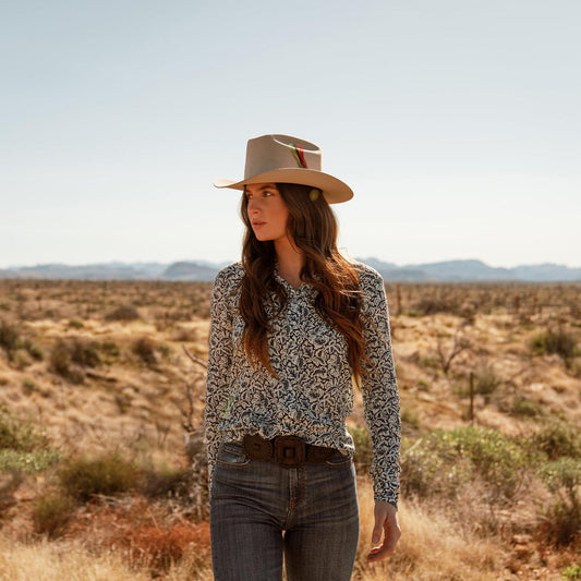 Men/Women Western Stetson Range 6X Cowboy Hat Fawn