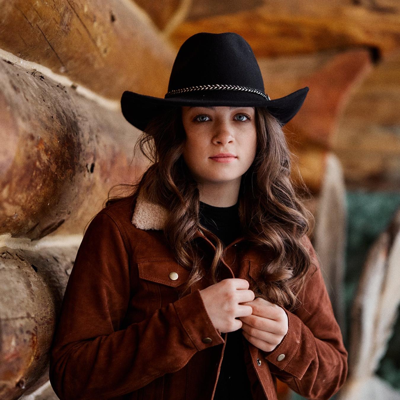 Men/Women Western Stetson Rawhide Black