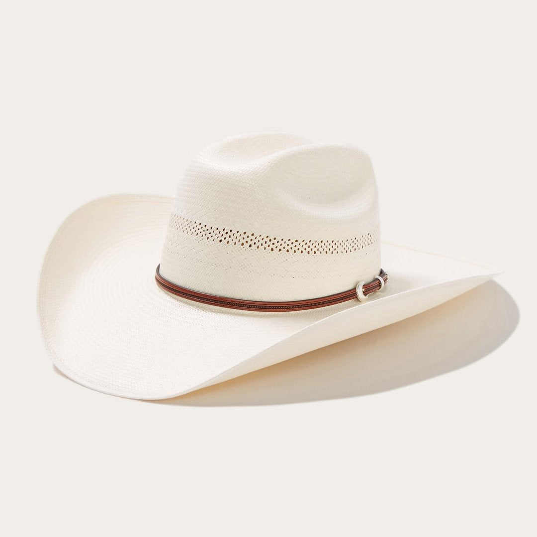 Men/Women Western Stetson Rincon 10X Straw Cowboy Hat Natural