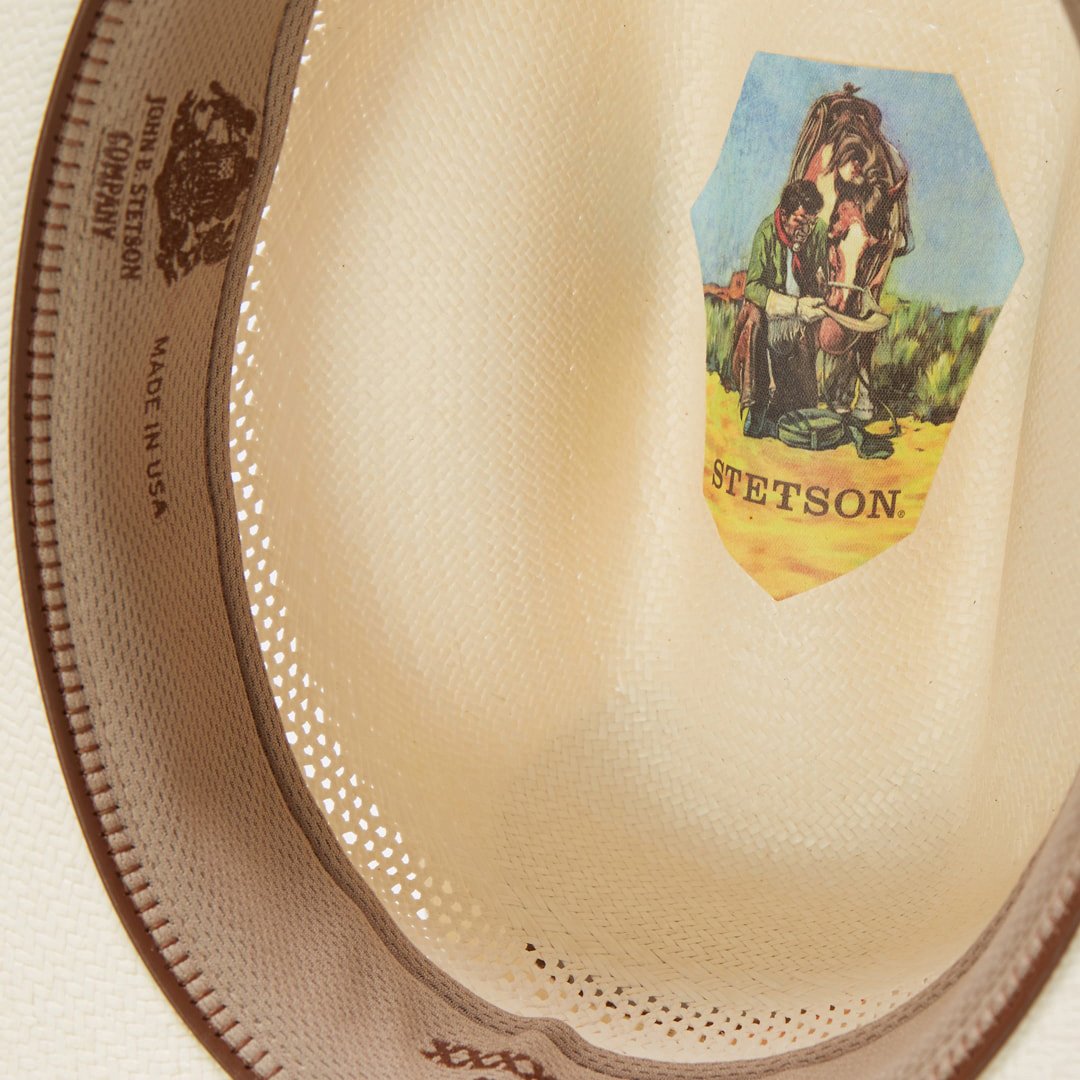 Men/Women Western Stetson Rincon 10X Straw Cowboy Hat Natural