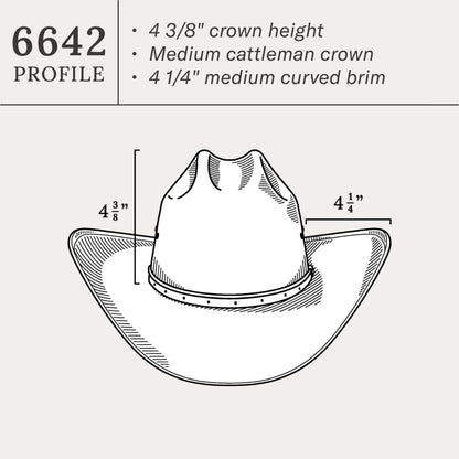 Men/Women Western Stetson Rodeo 10X Straw Cowboy Hat Natural