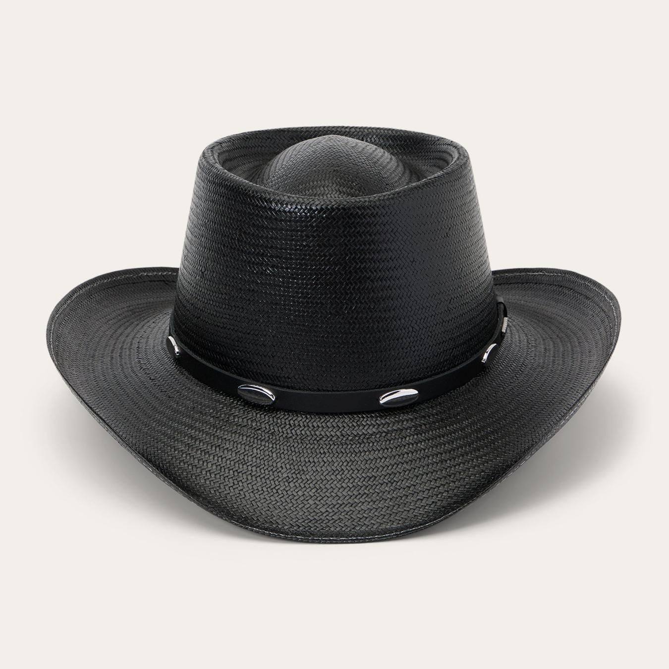 Men/Women Western Stetson Royal Flush 10X Straw Cowboy Hat Black