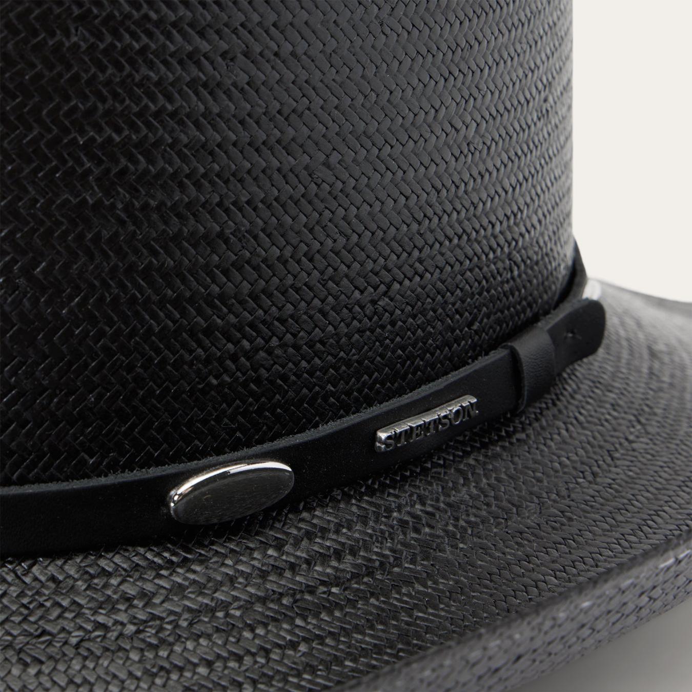 Men/Women Western Stetson Royal Flush 10X Straw Cowboy Hat Black