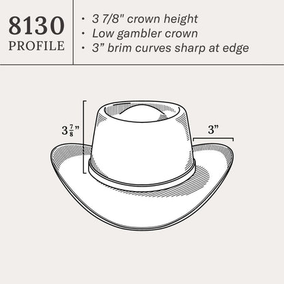 Men/Women Western Stetson Royal Flush 10X Straw Cowboy Hat Black
