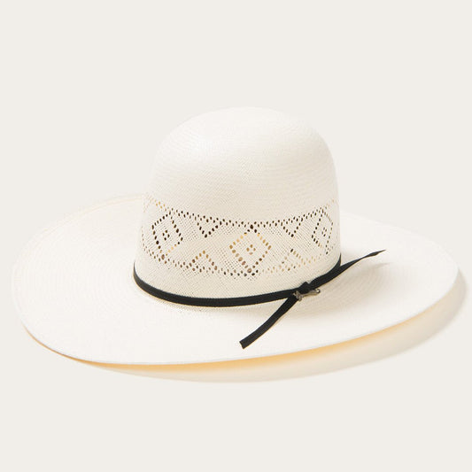 Men/Women Western Stetson Saddleman 10X Open Crown Straw Cowboy Hat Natural