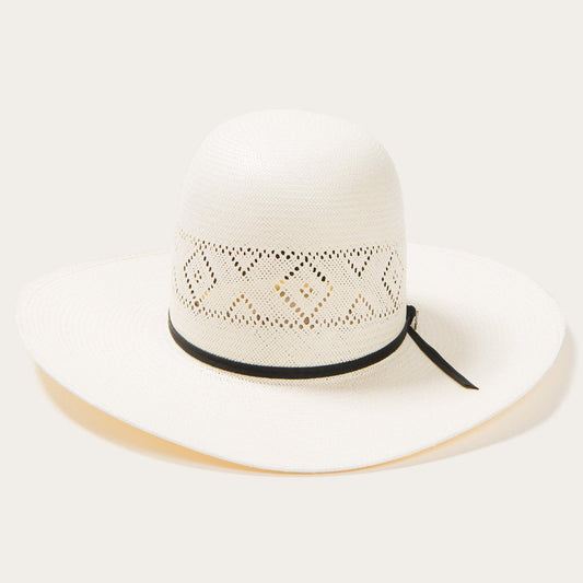 Men/Women Western Stetson Saddleman 10X Open Crown Straw Cowboy Hat Natural