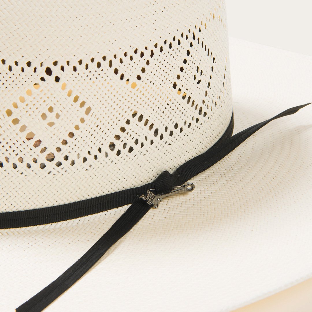 Men/Women Western Stetson Saddleman 10X Open Crown Straw Cowboy Hat Natural
