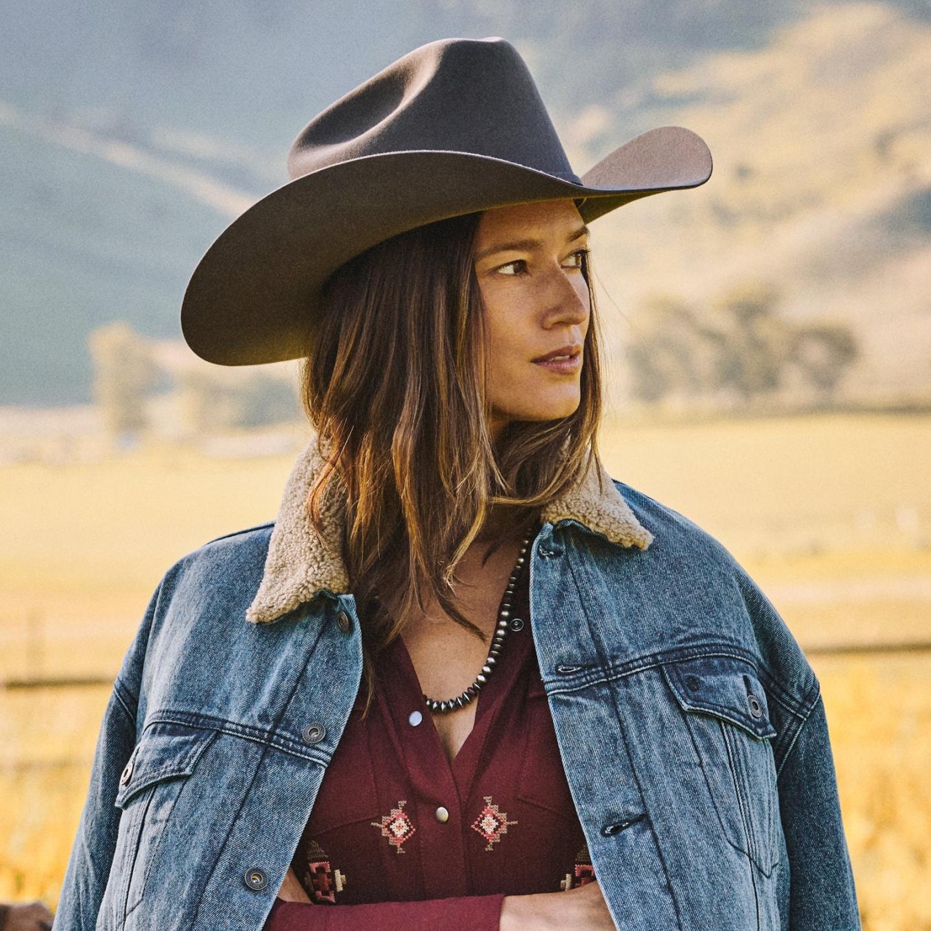 Men/Women Western Stetson Skyline 6X Cowboy Hat Granite