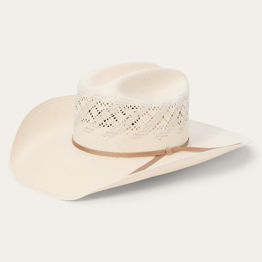 Men/Women Western Stetson Thunder 10X Straw Cowboy Hat Ivory Gray