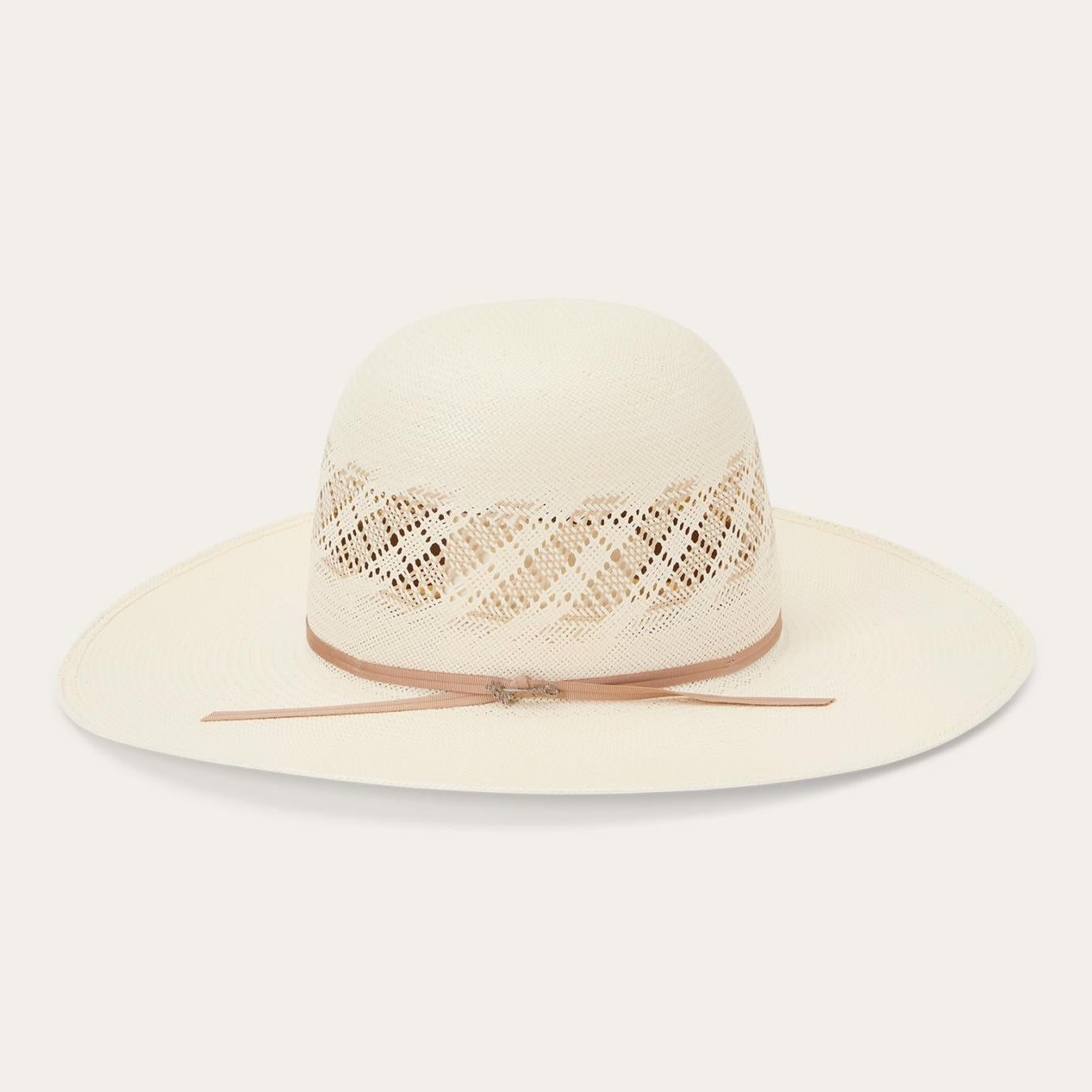 Men/Women Western Stetson Thunder 10X Straw Cowboy Hat Ivory Gray