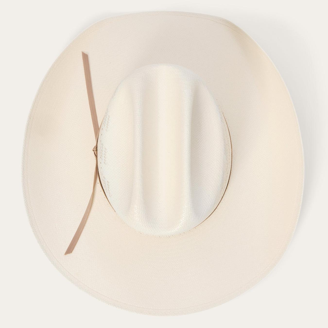 Men/Women Western Stetson Thunder 10X Straw Cowboy Hat Ivory Gray