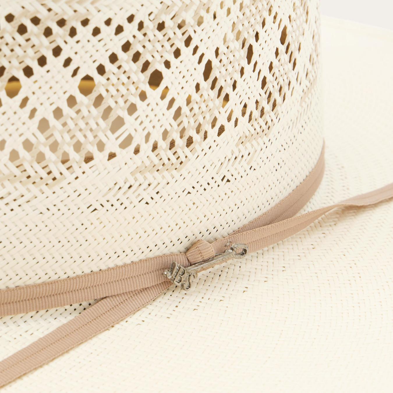 Men/Women Western Stetson Thunder 10X Straw Cowboy Hat Ivory Gray
