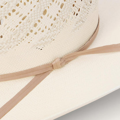 Men/Women Western Stetson Thunder 10X Straw Cowboy Hat Ivory Gray