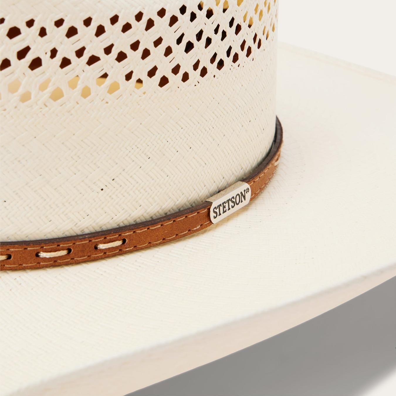 Men/Women Western Stetson Williston 8X Straw Cowboy Hat Natural
