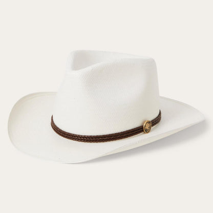 Men/Women Western Stetson Woodrow Straw Hat Bleach