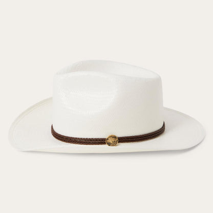 Men/Women Western Stetson Woodrow Straw Hat Bleach