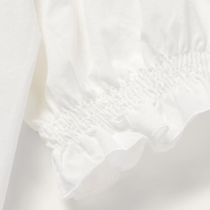 Women Blouses Stetson Cotton Voile Peasant Blouse White