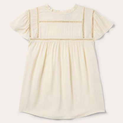 Women Blouses Stetson Cream Herringbone Blouse White