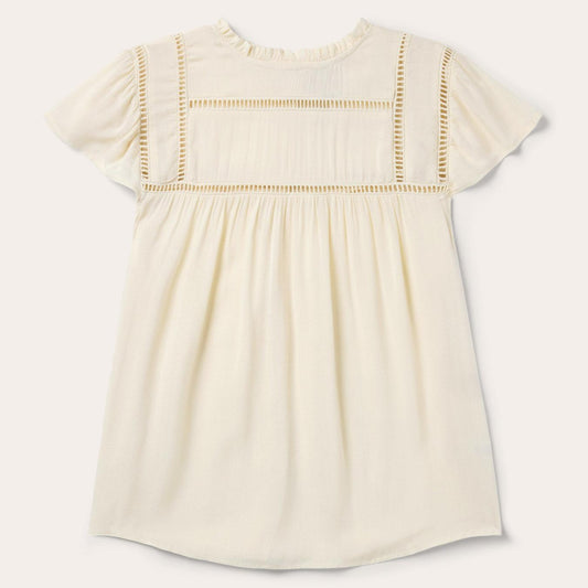 Women Blouses Stetson Cream Herringbone Blouse White