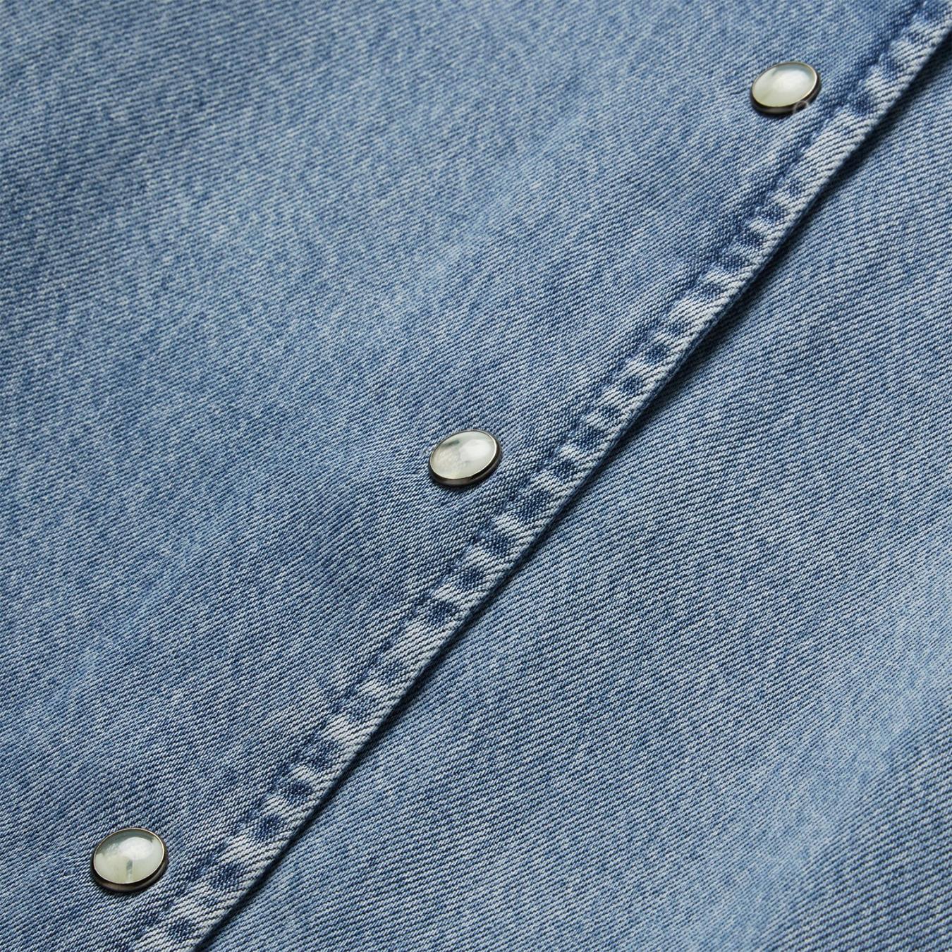 Women Blouses Stetson Denim Snap Front Blouse Blue
