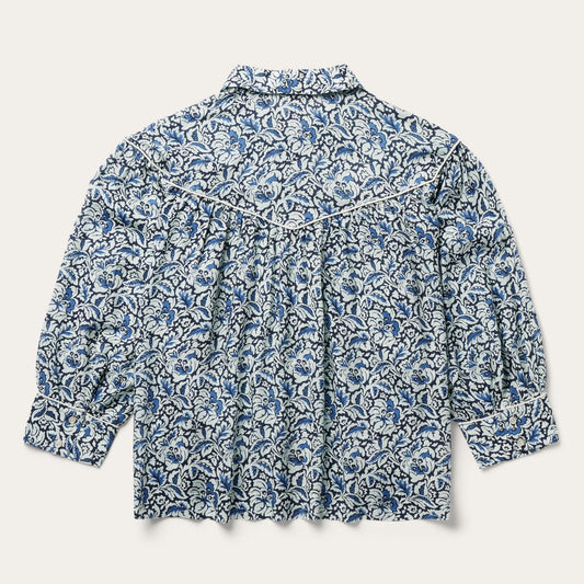Women Blouses Stetson Indigo Tapestry Print Blouse Blue