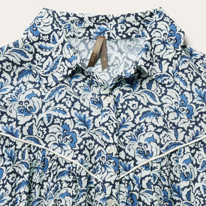 Women Blouses Stetson Indigo Tapestry Print Blouse Blue