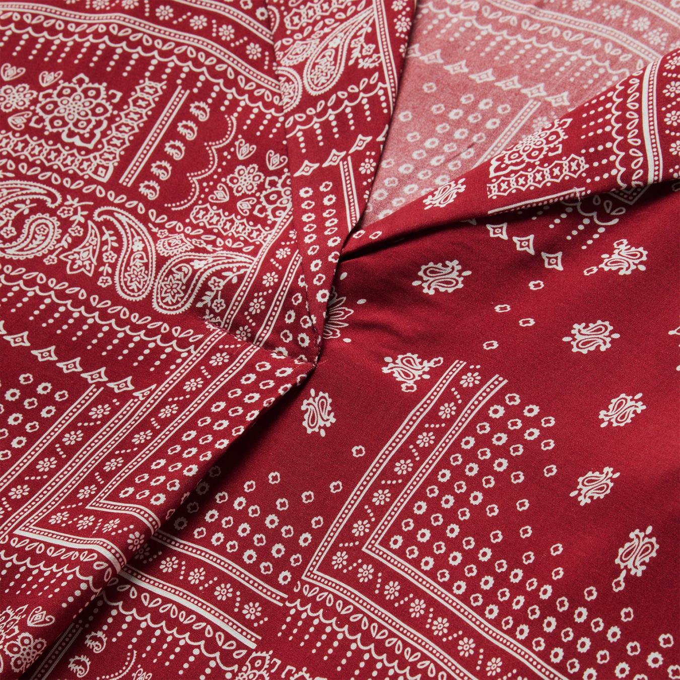 Women Blouses Stetson Red Bandana Patchwork Blouse Red