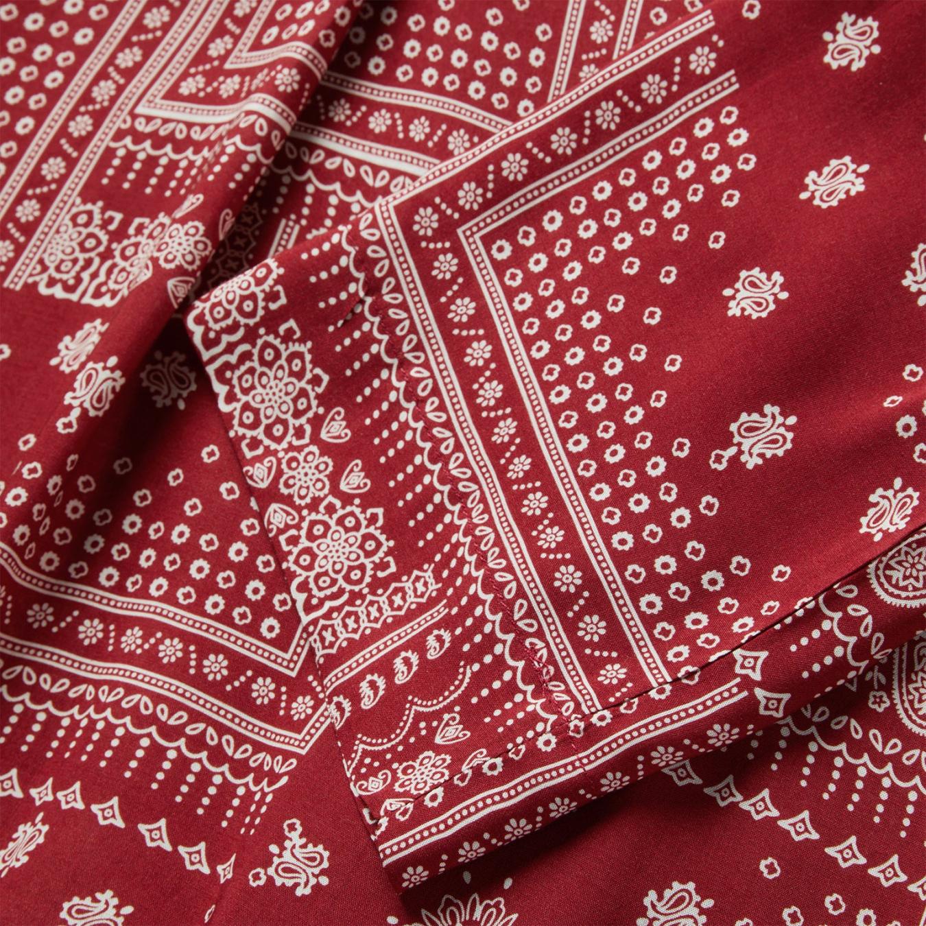Women Blouses Stetson Red Bandana Patchwork Blouse Red