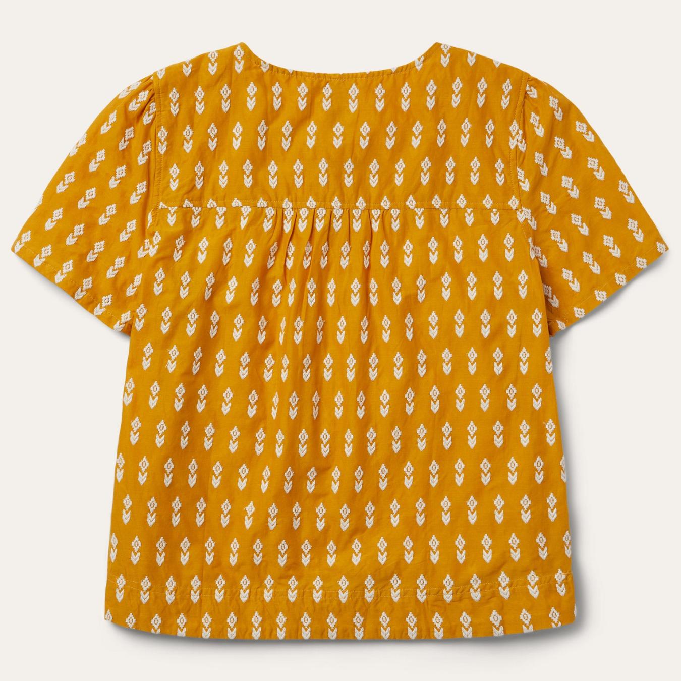 Women Blouses Stetson Short-Sleeved Aztec Blouse Yellow