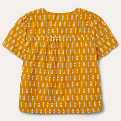 Women Blouses Stetson Short-Sleeved Aztec Blouse Yellow