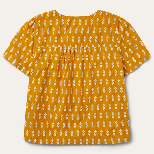 Women Blouses Stetson Short-Sleeved Aztec Blouse Yellow