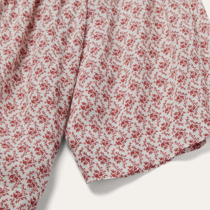 Women Blouses Stetson Short-Sleeved Cottage Floral Blouse Red