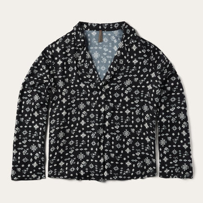 Women Blouses Stetson Southwestern Ditzy Print Blouse Black