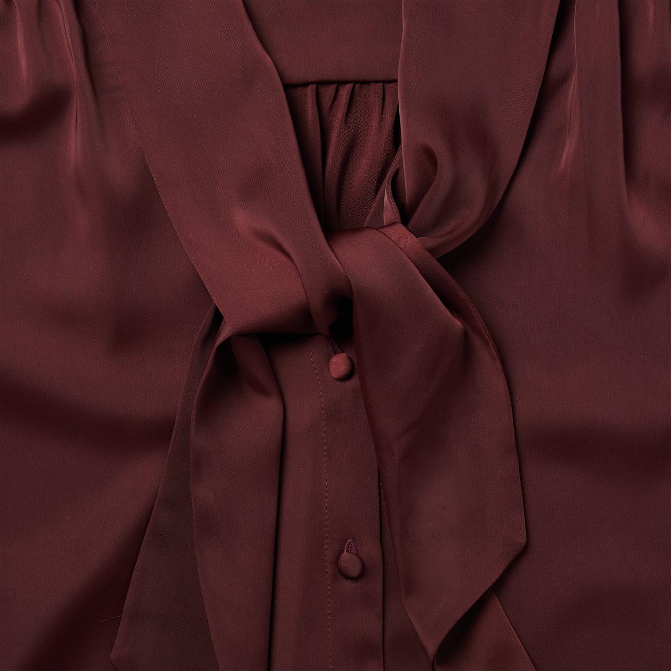 Women Blouses Stetson Wine Satin Blouse Red