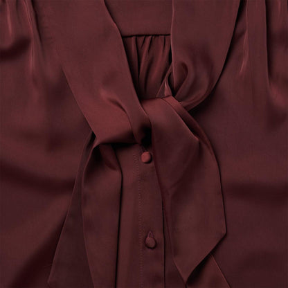 Women Blouses Stetson Wine Satin Blouse Red