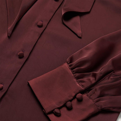 Women Blouses Stetson Wine Satin Blouse Red