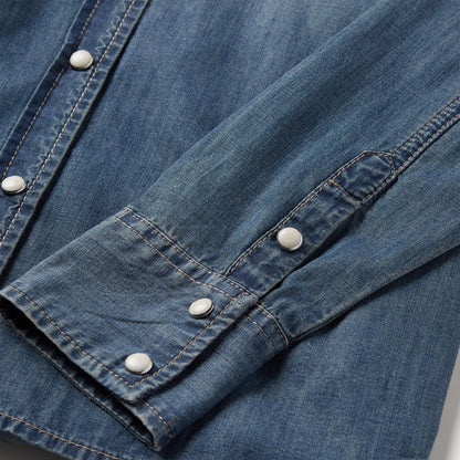 Women Denim Shirts Stetson Boyfriend Fit Denim Shirt Blue