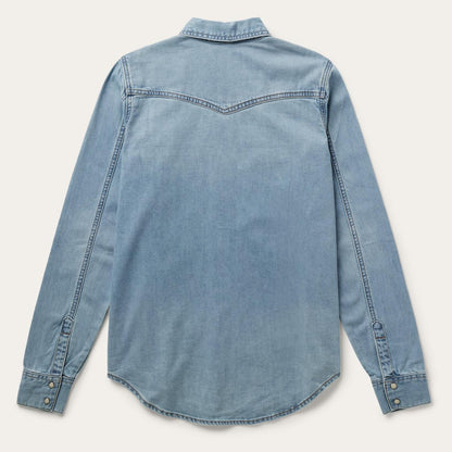 Women Denim Shirts Stetson Loose Fit Denim Shirt Blue