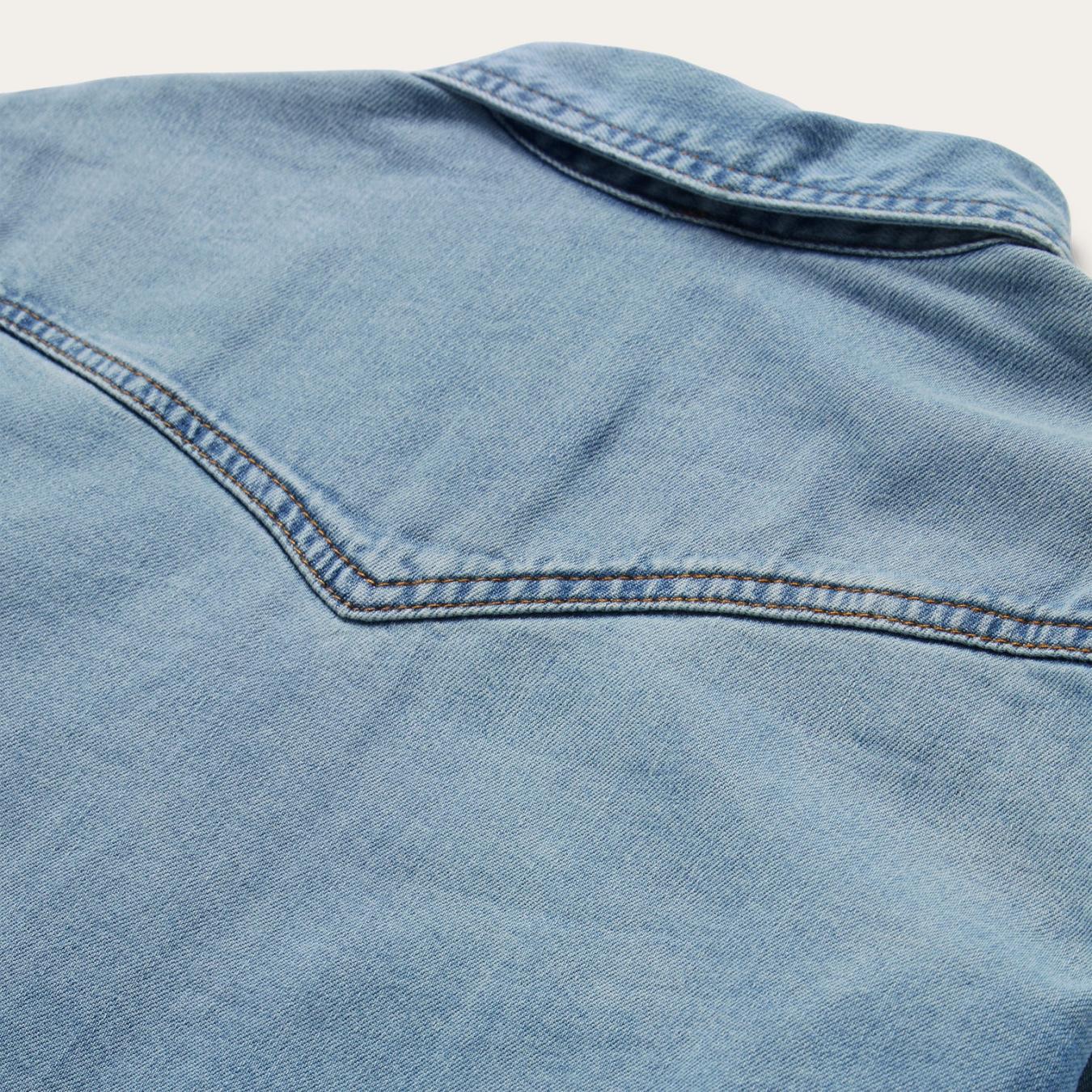 Women Denim Shirts Stetson Loose Fit Denim Shirt Blue