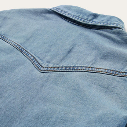 Women Denim Shirts Stetson Loose Fit Denim Shirt Blue