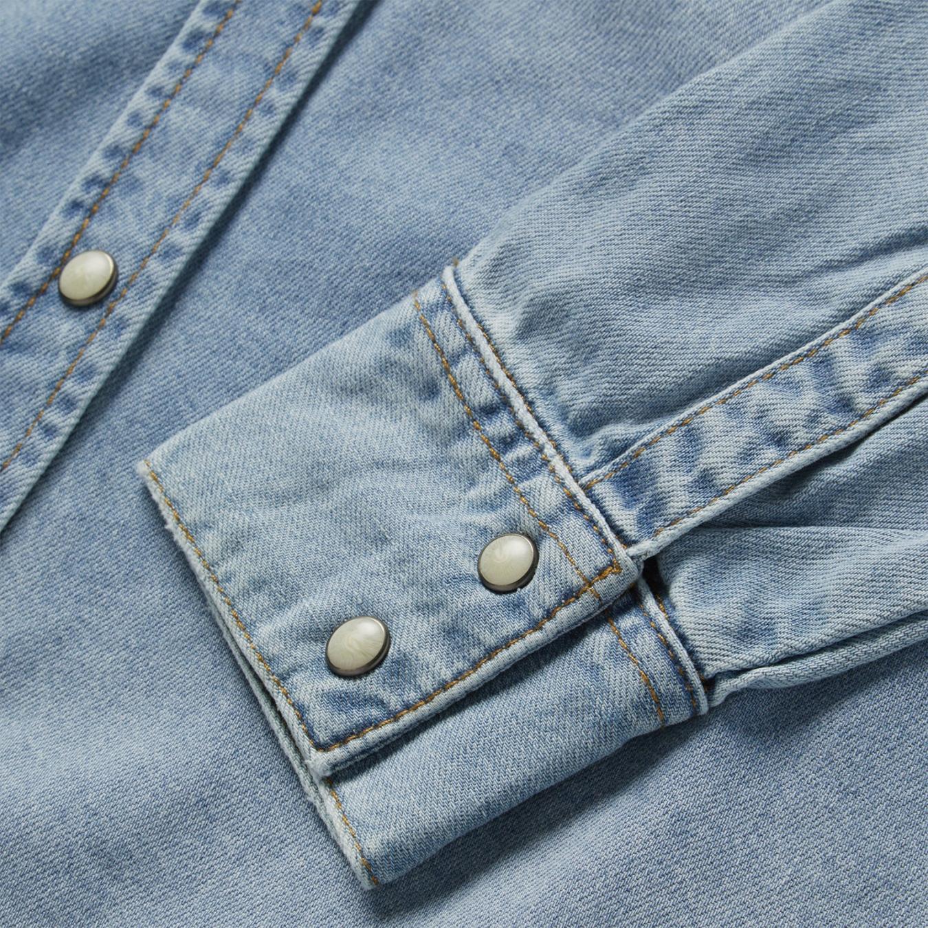 Women Denim Shirts Stetson Loose Fit Denim Shirt Blue