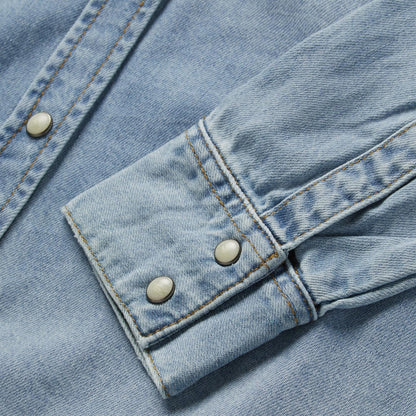 Women Denim Shirts Stetson Loose Fit Denim Shirt Blue
