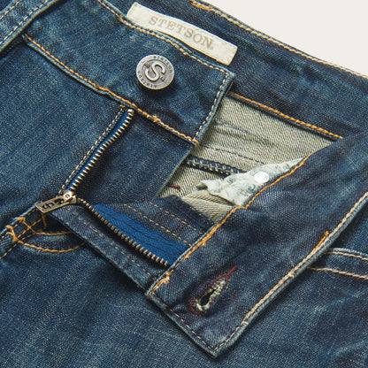 Women Denim Stetson 214 City Trouser Jeans In Medium Wash Blue
