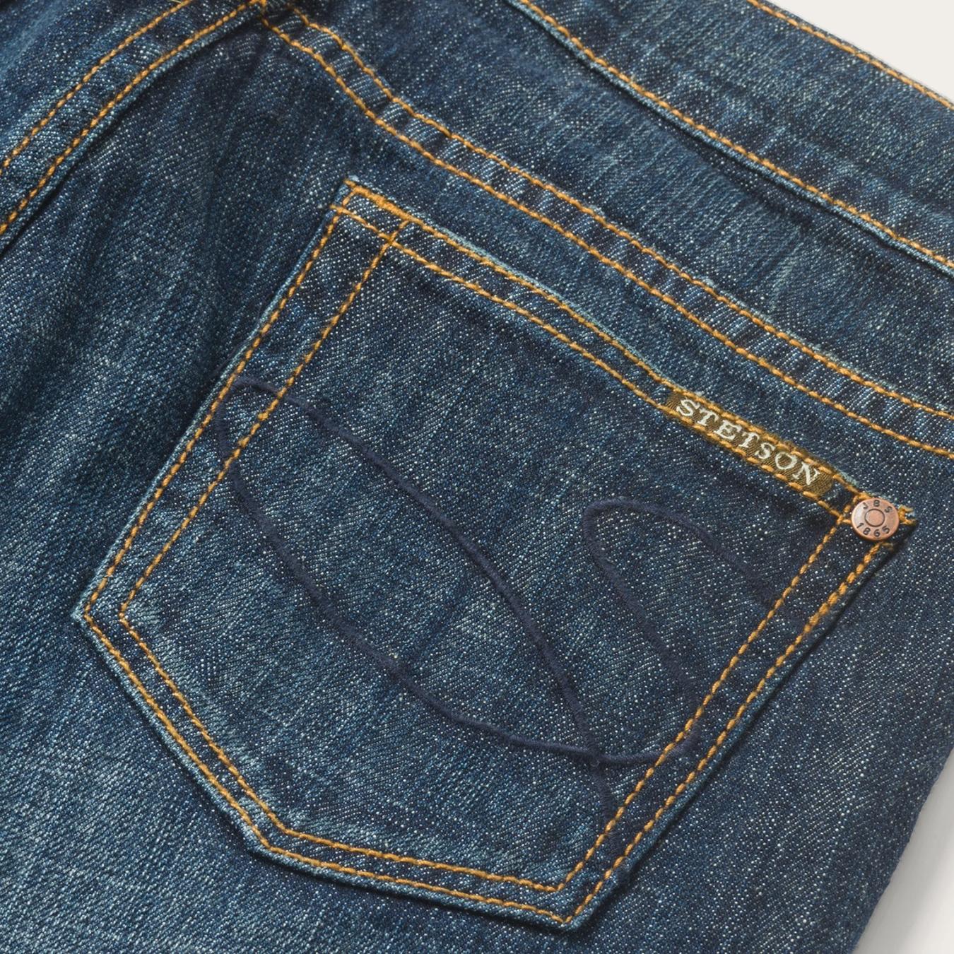 Women Denim Stetson 816 Classic Boot Cut Jeans In Dark Wash Blue