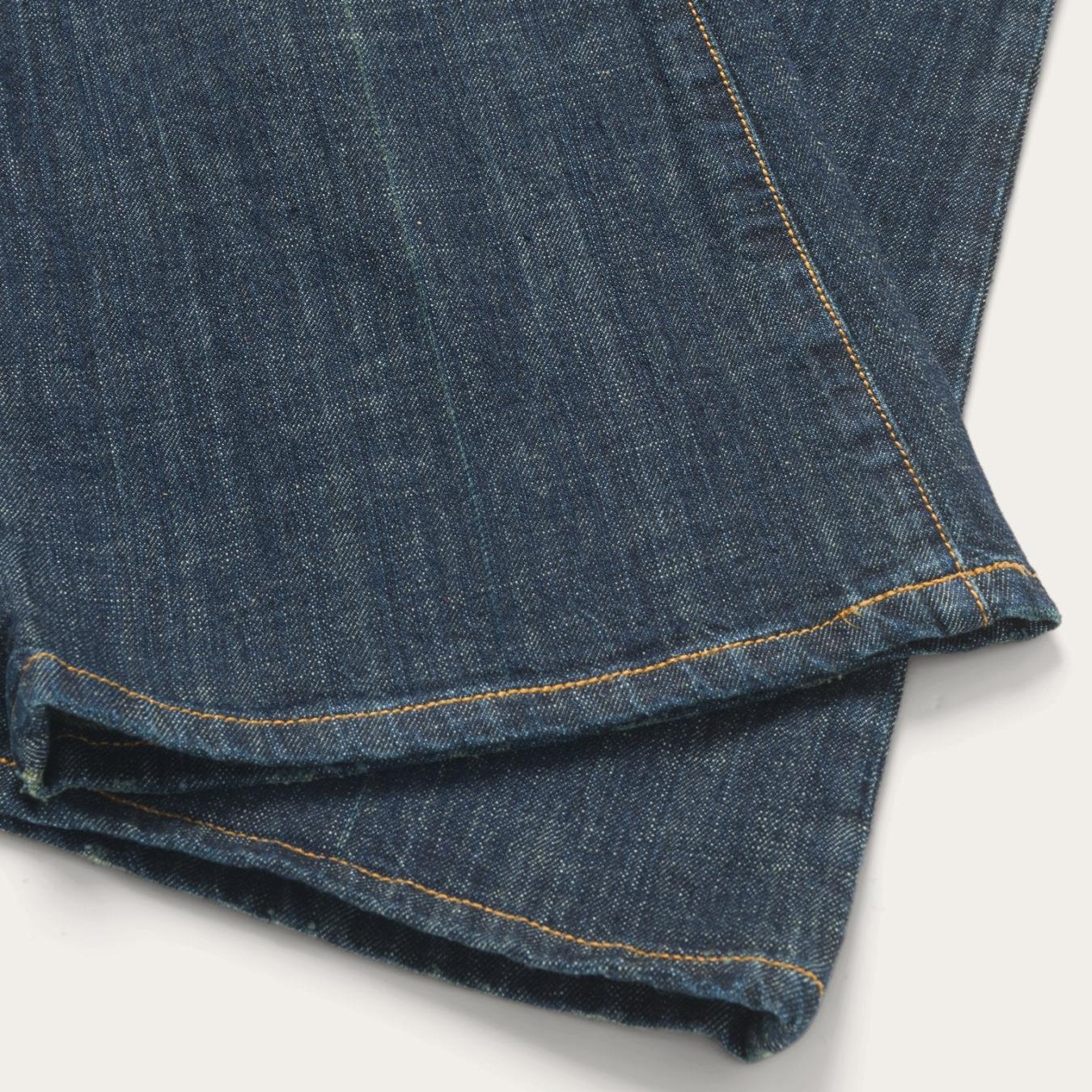 Women Denim Stetson 816 Classic Boot Cut Jeans In Dark Wash Blue