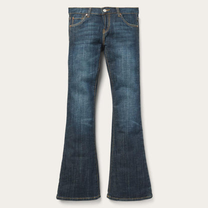 Women Denim Stetson 816 Classic Boot Cut Jeans In Dark Wash Blue