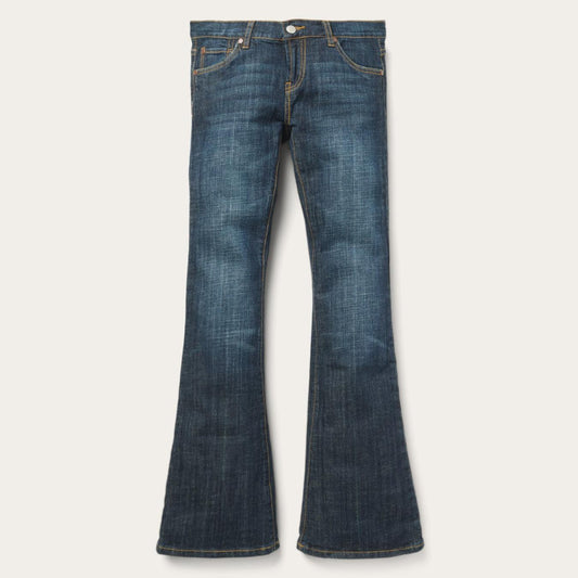 Women Denim Stetson 816 Classic Boot Cut Jeans In Dark Wash Blue